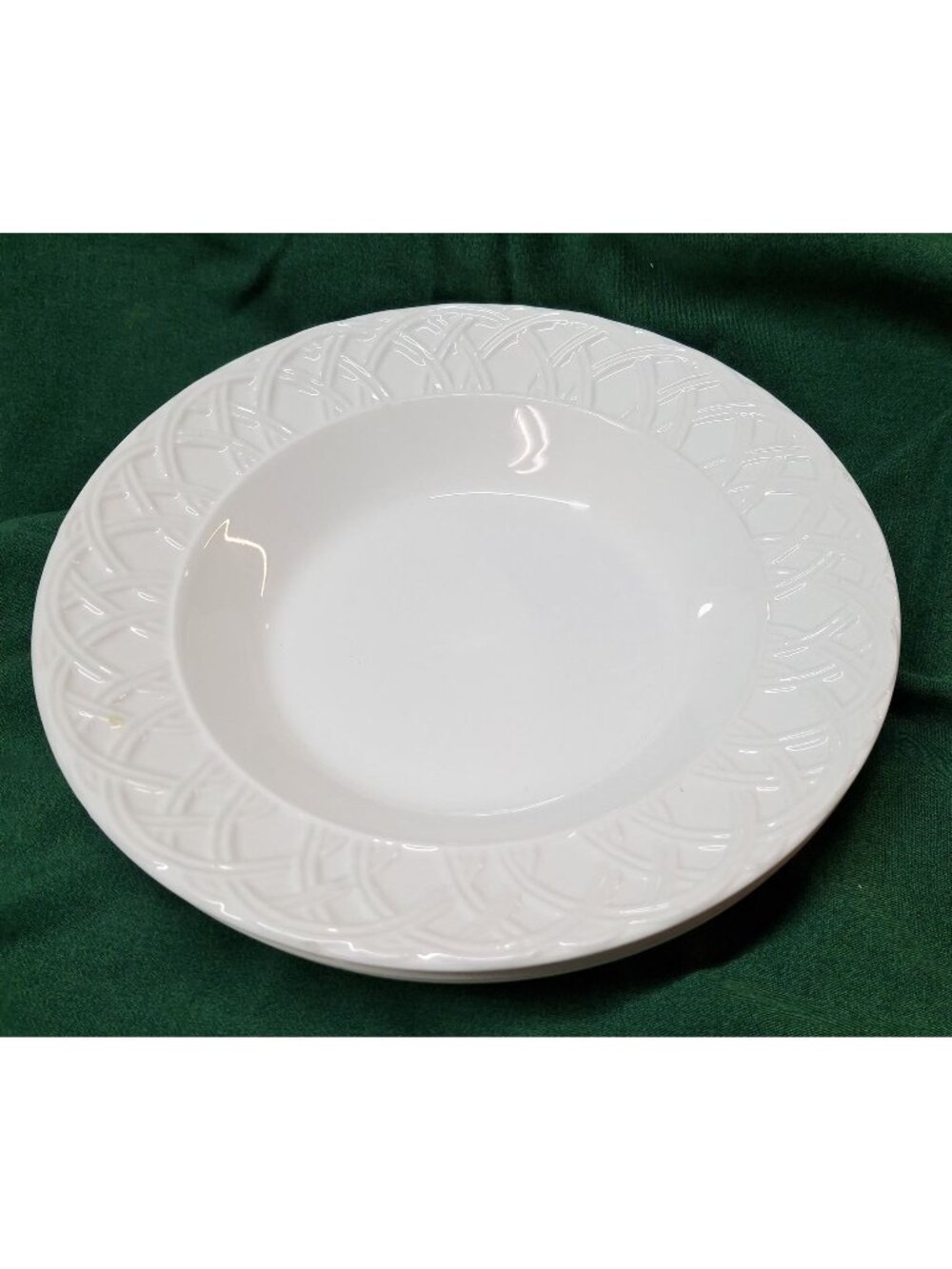 White Basket Relief Soup Bowls Set Of 3 By Pier 1 Imports Made In Italy Elegant